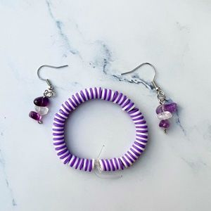 Earrings and bracelet set